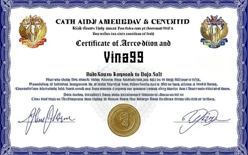 Giấy Phép Hoạt Động Của Vina99
